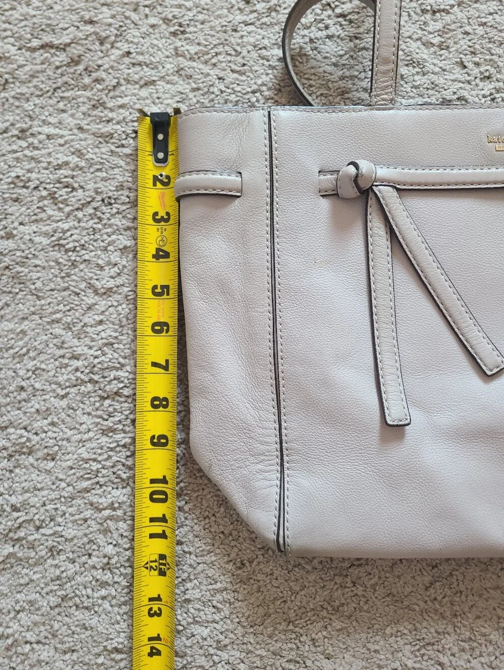 Kate Spade Gray Leather Tote Bag